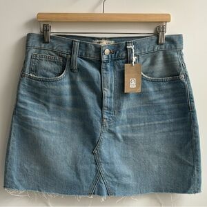 Madewell Rigid Denim Jean A-Line Mini Skirt Size 30